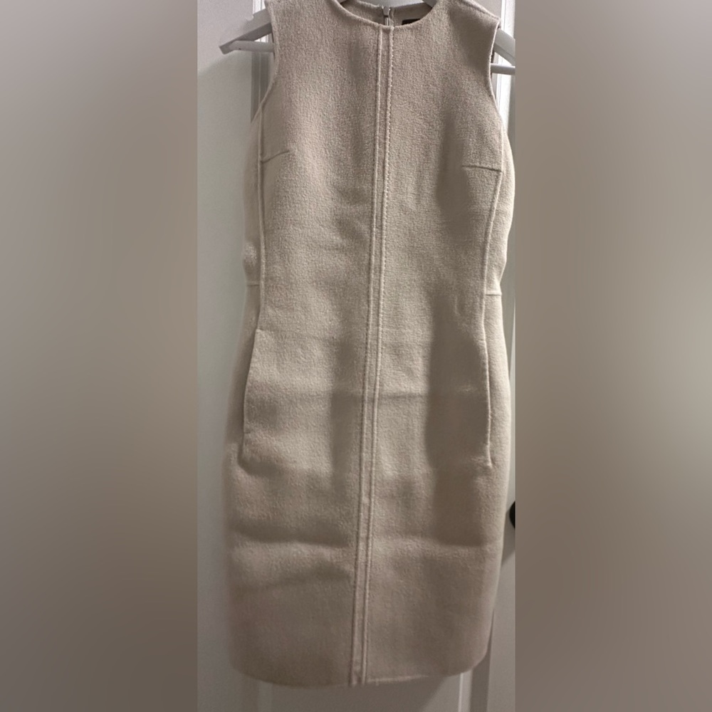 APOSTROPHE Sleeveless Wool Sheath Dress W/Pockets Sz 36